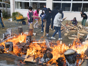 仙石原小学校野焼き